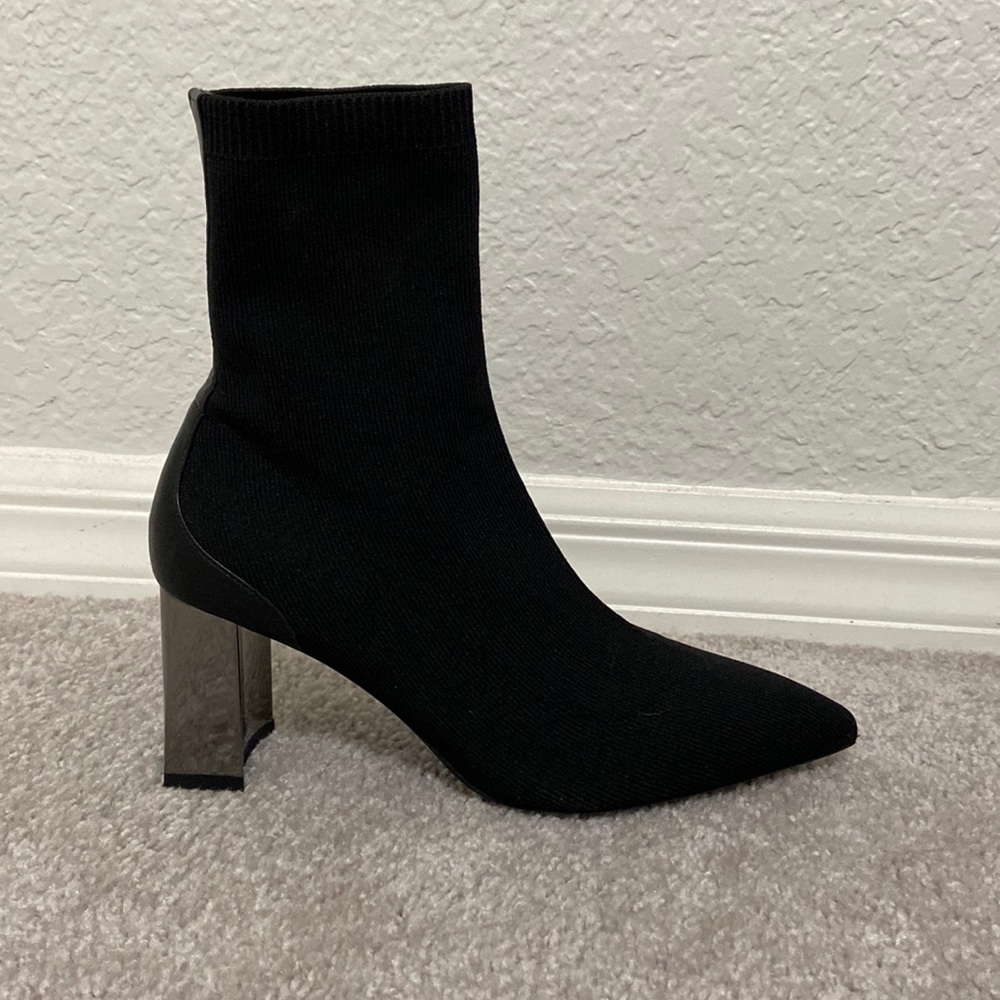 ZARA Fabric Heeled Ankle Boots